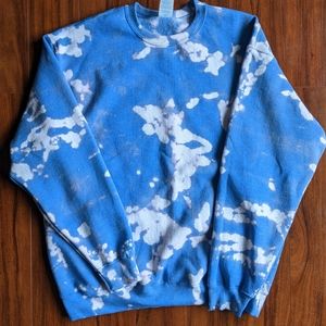 Baby Blue Reverse Tie Dye Crewneck Sweatshirt
